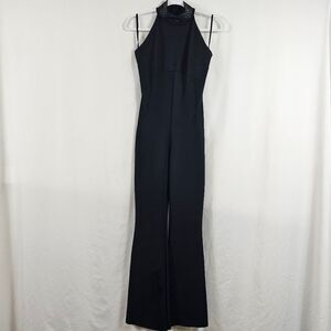 Chiara Boni La Petite Robe Mock Neck Sleeveless Jumpsuit in Black - Unknown Size